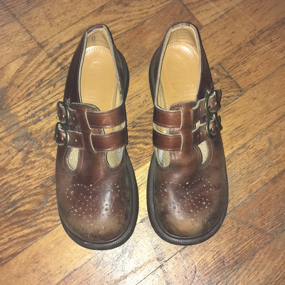 Vintage dark brown dr marten Mary Janes